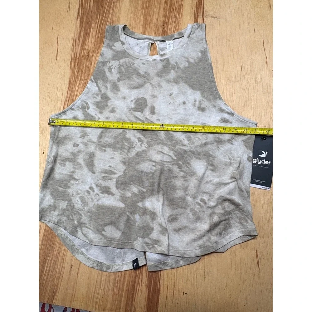 Glyder Electric‎ Tank Linen Lava Dye Open Back Knot Relaxed Fit Large - Picture 8 of 10
